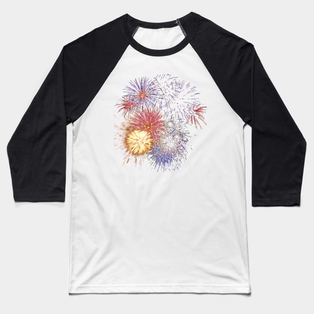 Fireworks ! Baseball T-Shirt by Hamady6060